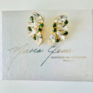 Maria Helena Bridal EARRING GOLD/EMERALD